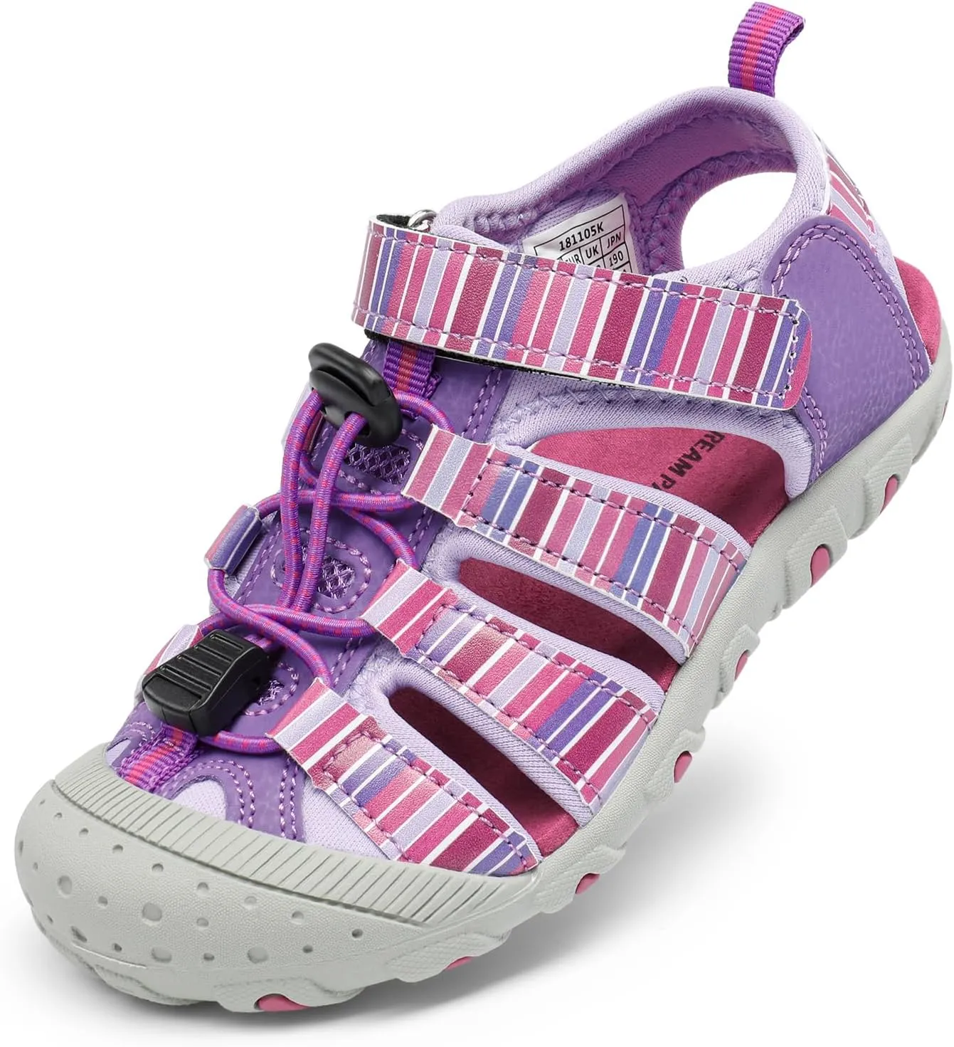 DREAM PAIRS Boys Girls Closed-Toe Outdoor Summer Sport Sandals for Little/Big Kid