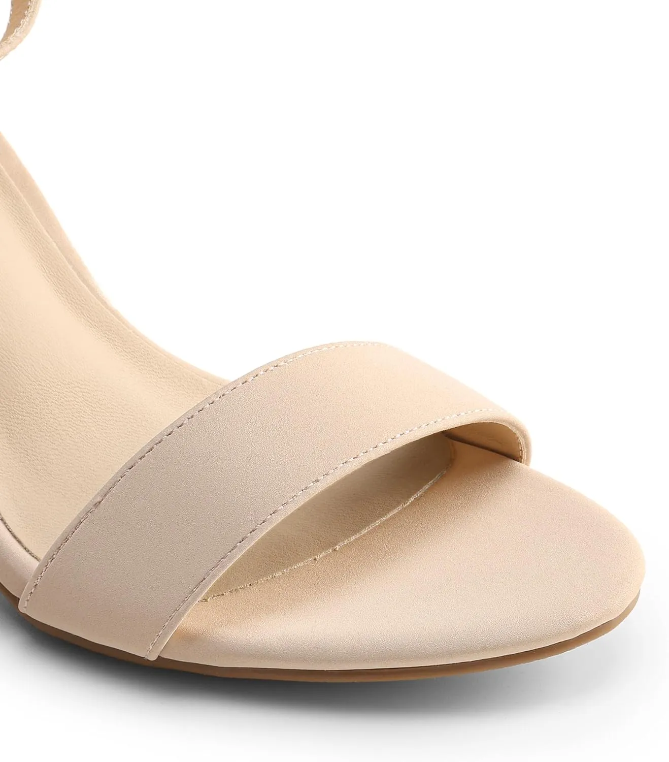 DREAM PAIRS Heels for Women Chunky Block Heel Open Toe Ankle Strap 3.5 Inch Heeled Sandals for Party Date Wedding