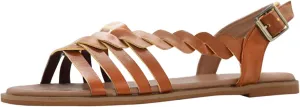 Dress Sandals Women Falt Criss Cross Flat Sandals Woven Gladiator Retro Back Strap Flat Sandals for Women