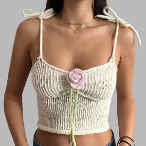 Ella Blossom Knit Crop Top