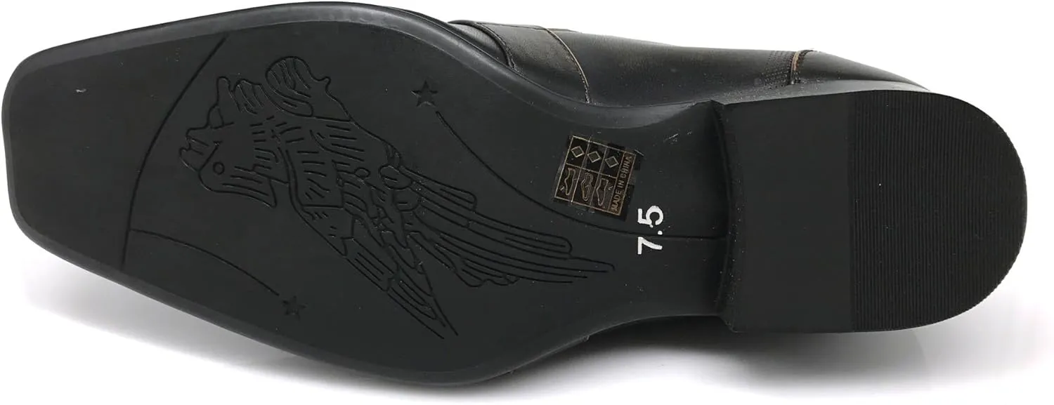 Enzo Romeo Stone Men's Dress Loafers Elastic Slip on with Buckle Fashion Shoes Runs Half Size Big