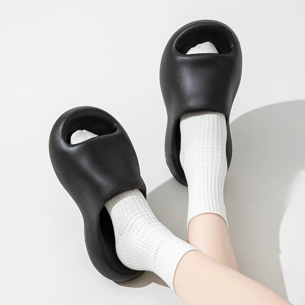 Epsion Women's Cloud Slippers Platform Pillow Slide Sandals Soft Non-slip Sole Quick Drying Summer Spa Bath Pool Gym Shower Shoes