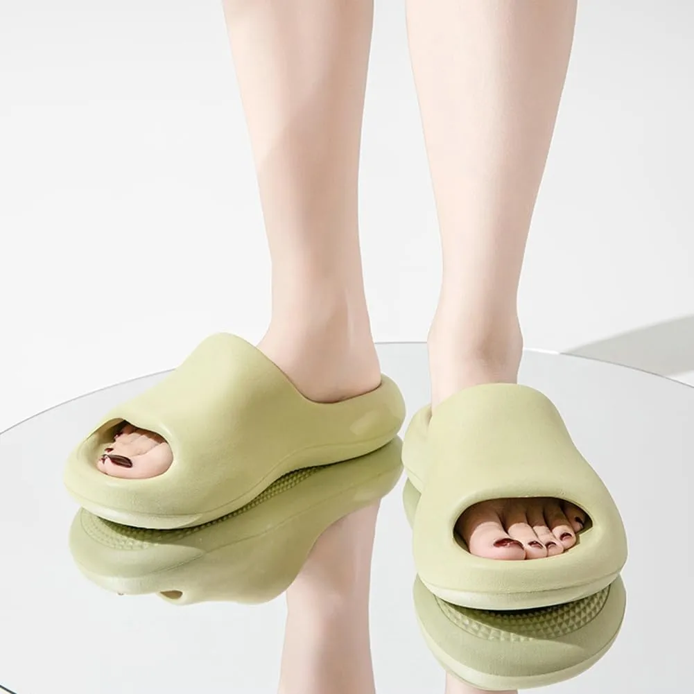 Epsion Women's Cloud Slippers Platform Pillow Slide Sandals Soft Non-slip Sole Quick Drying Summer Spa Bath Pool Gym Shower Shoes
