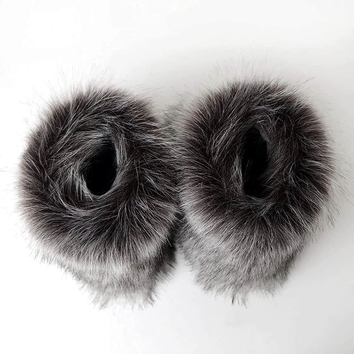 Faux Fur Boots for Women Fuzzy Fluffy Furry Round Toe Suede Winter Comfy Plush Warm Short Snow Bootie Flat Shoes Mid-Calf Boots Outdoor Indoor