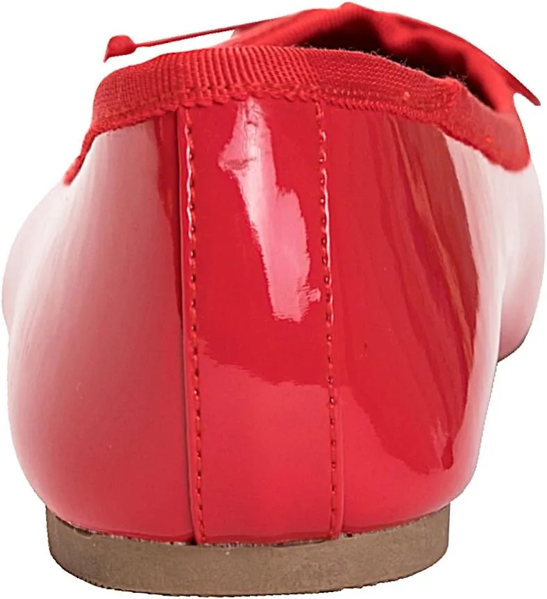 FEVERSOLE Women's Macaroon Colorful Memory Foam Cushion Insock Patent Ballet Flat