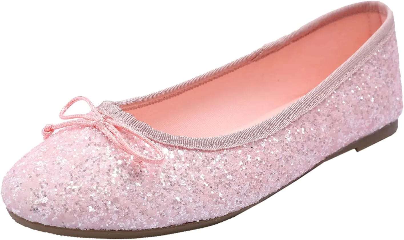 FEVERSOLE Women's Macaroon Colorful Memory Foam Cushion Insock Patent Ballet Flat