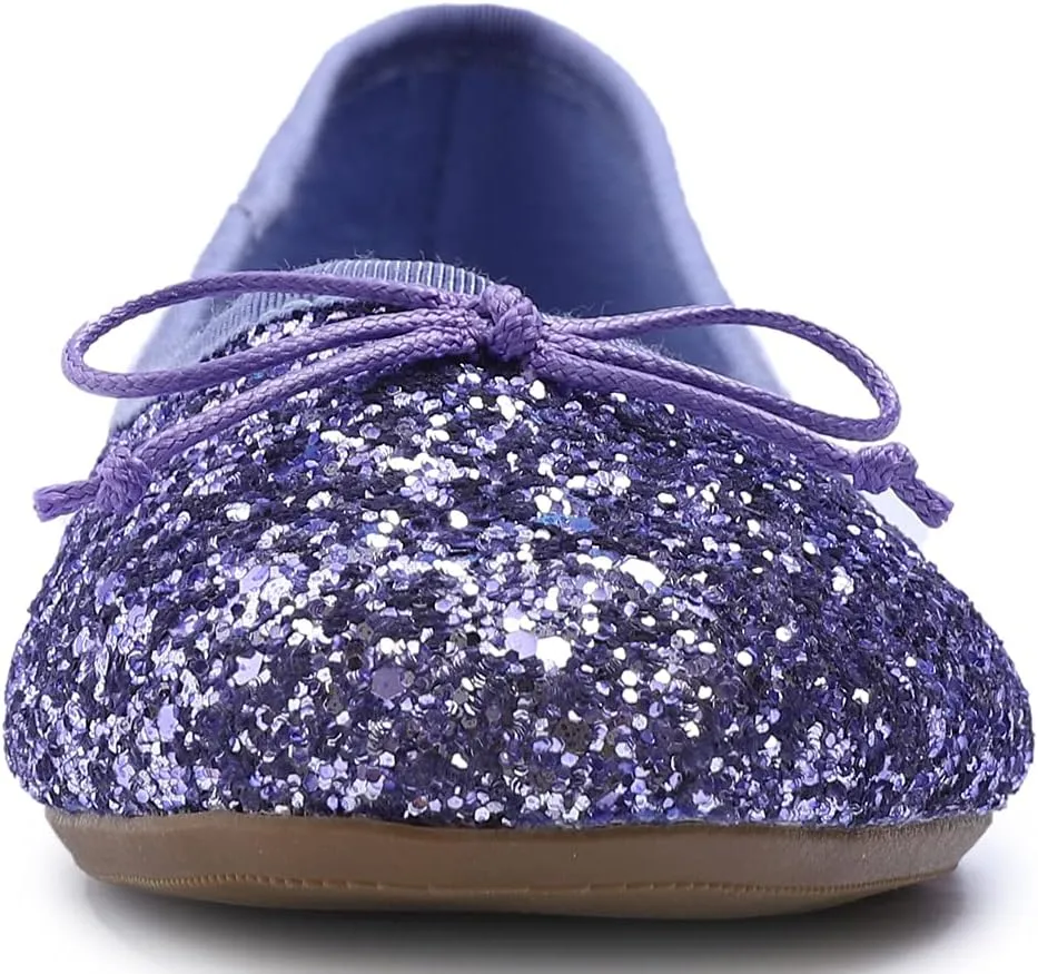 FEVERSOLE Women's Macaroon Colorful Memory Foam Cushion Insock Patent Ballet Flat