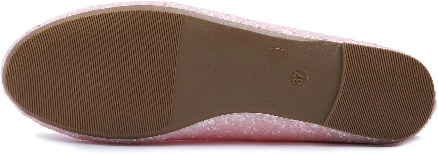 FEVERSOLE Women's Macaroon Colorful Memory Foam Cushion Insock Patent Ballet Flat