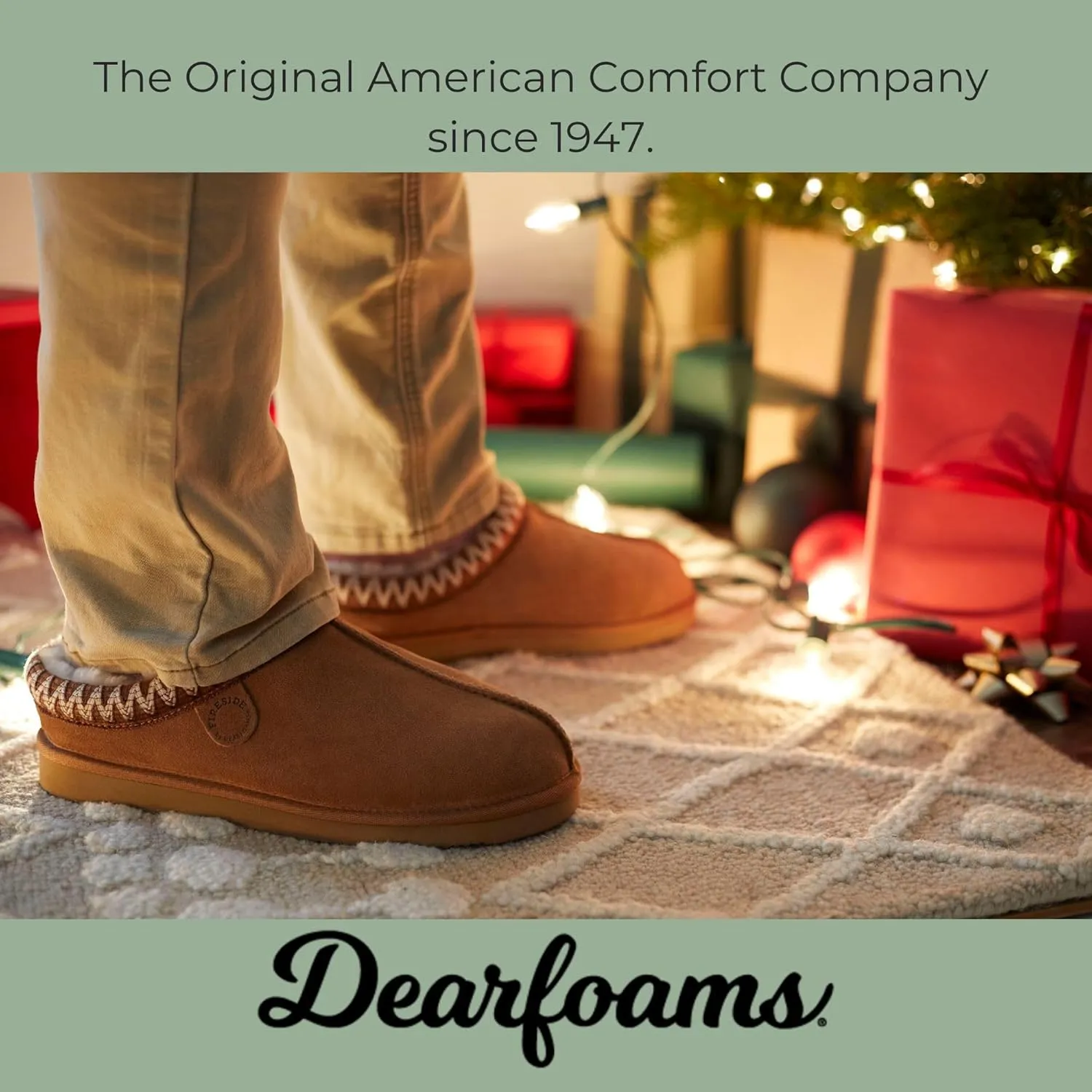 Fireside by Dearfoams Men's Grafton Shearling Indoor/Outdoor Clog Slipper