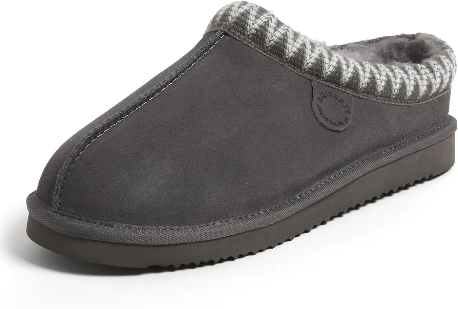 Fireside by Dearfoams Men's Grafton Shearling Indoor/Outdoor Clog Slipper