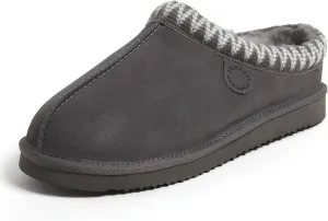 Fireside by Dearfoams Men's Grafton Shearling Indoor/Outdoor Clog Slipper