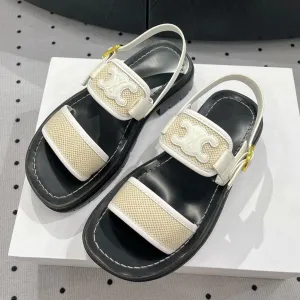 FLAT WHITE CREAM Celine SHOES Price-match guarantee Trustworthy SANDALS