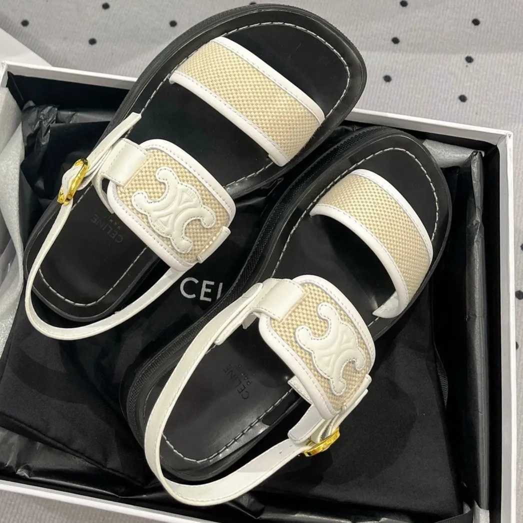 FLAT WHITE CREAM Celine SHOES Price-match guarantee Trustworthy SANDALS