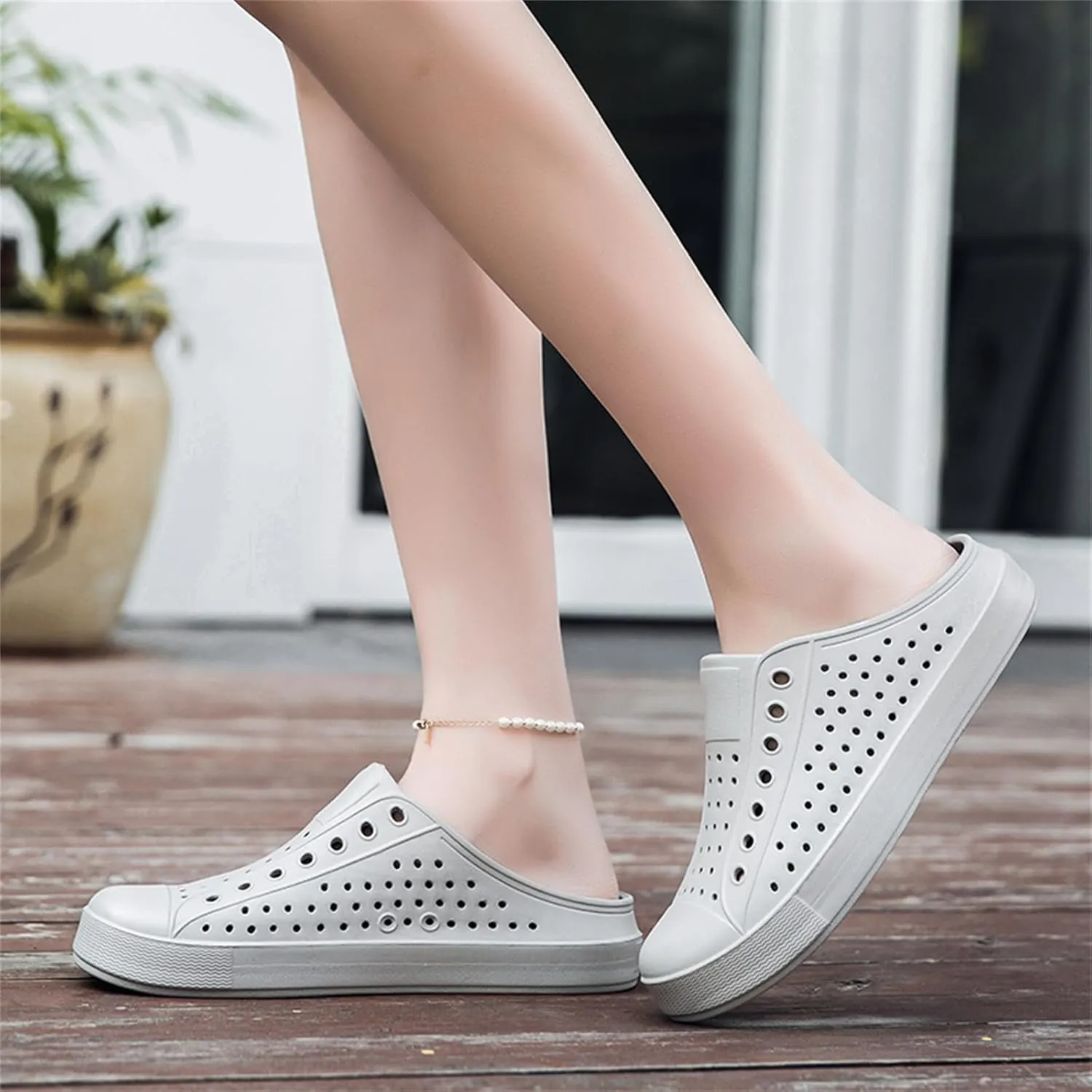FLIOZY Womens Mens Casual Garden Clogs Shoes Anti-Slip Breathable Lightweight Water Shoes Slippers Unisex Quick Drying Sandals