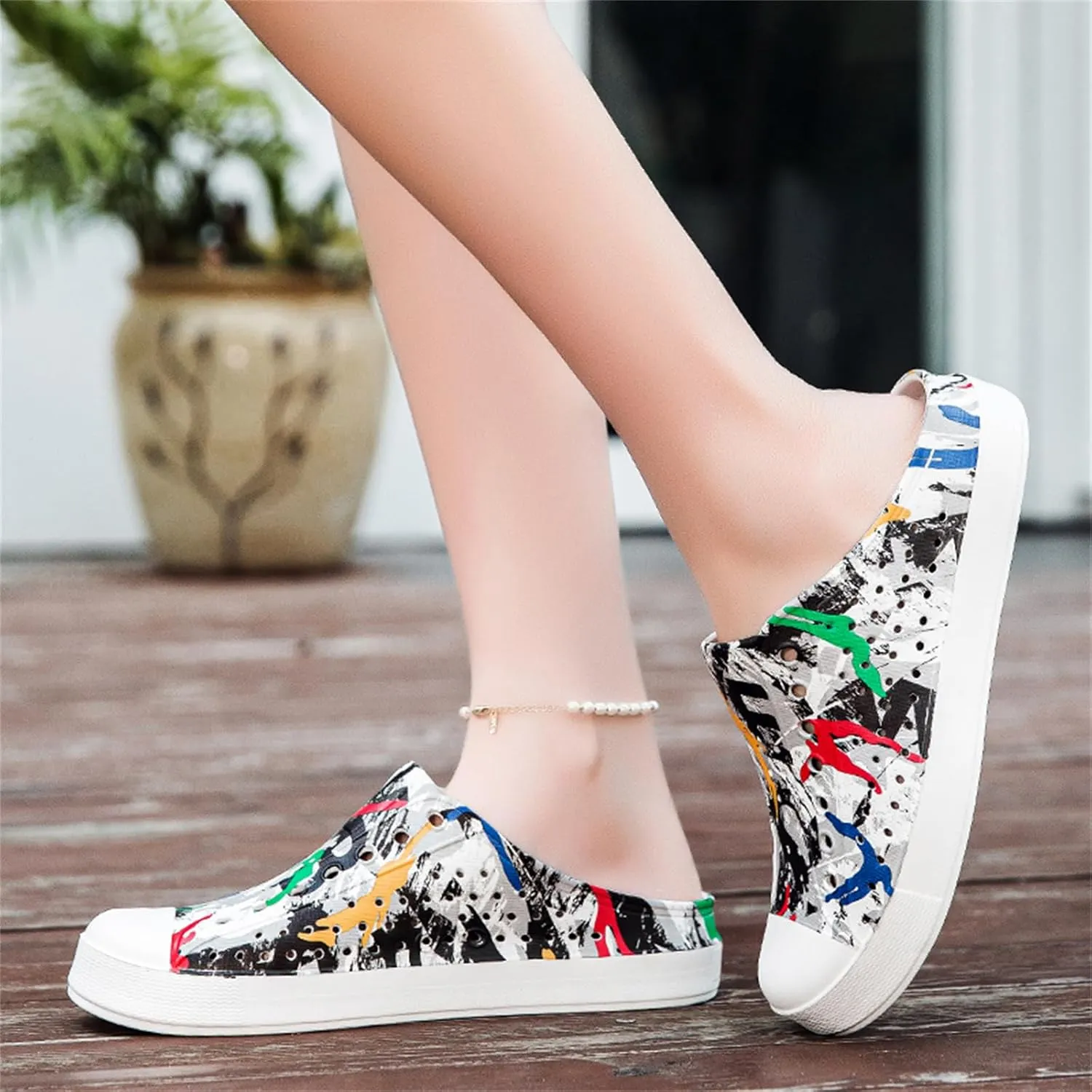 FLIOZY Womens Mens Casual Garden Clogs Shoes Anti-Slip Breathable Lightweight Water Shoes Slippers Unisex Quick Drying Sandals