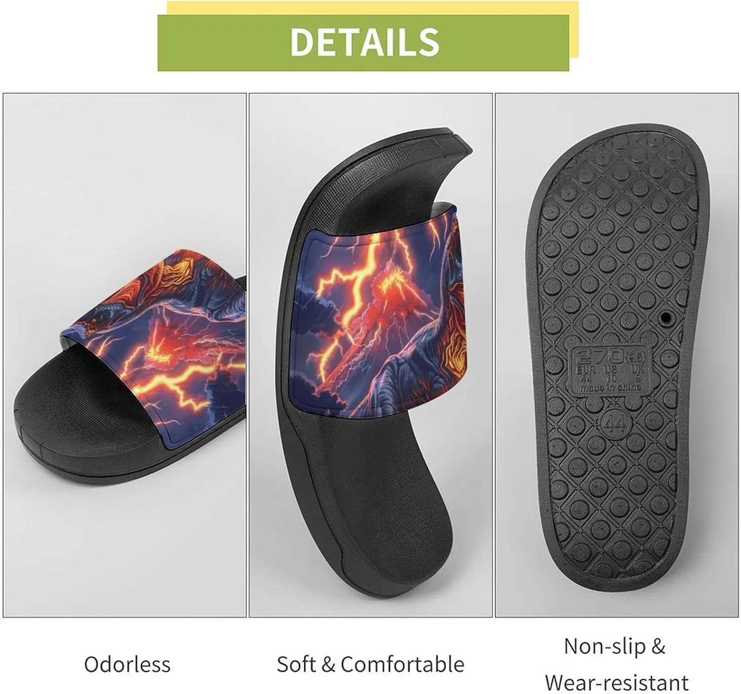 Flying Eagle Native Indian House Sandals Non Slip Slippers Quick Drying Bathroom Shower Shoes for Women Men
