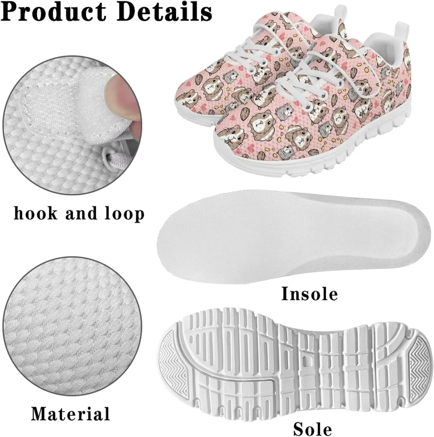 Forchrinse Ladybug Print Toddler Shoes Girls Boys Ladybug Tennis Shoes Comfort Running Athletic for Little/Big Kids Lightweight