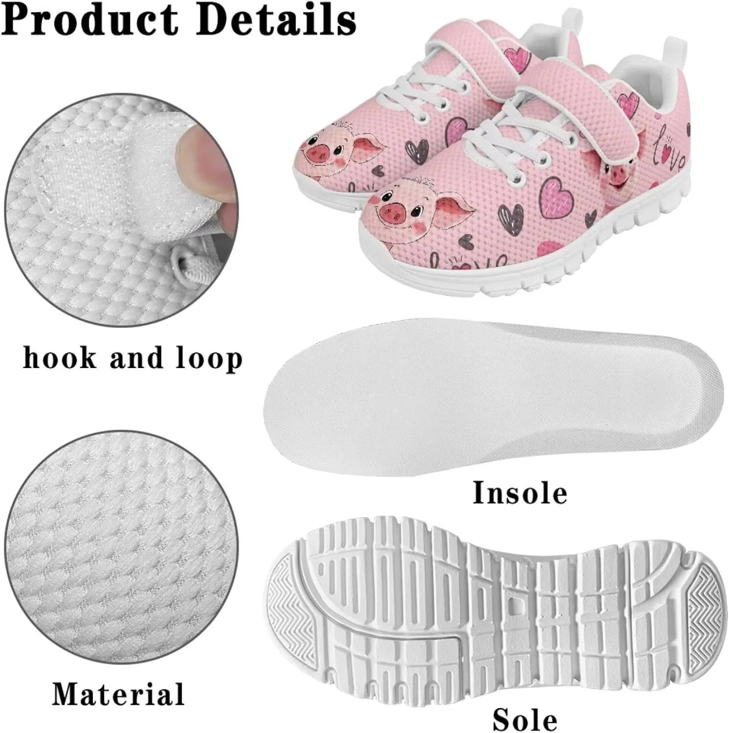 Forchrinse Ladybug Print Toddler Shoes Girls Boys Ladybug Tennis Shoes Comfort Running Athletic for Little/Big Kids Lightweight