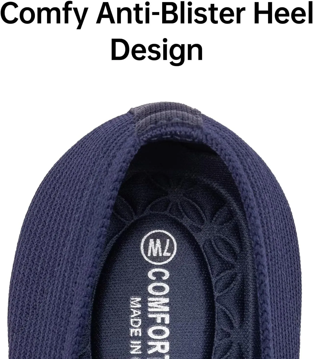 Frank Mully Womens Wide Flat Shoes Square Toe Shoes Knitted Work Flats Comfortable Women Shoes Comfortable Women Shoes