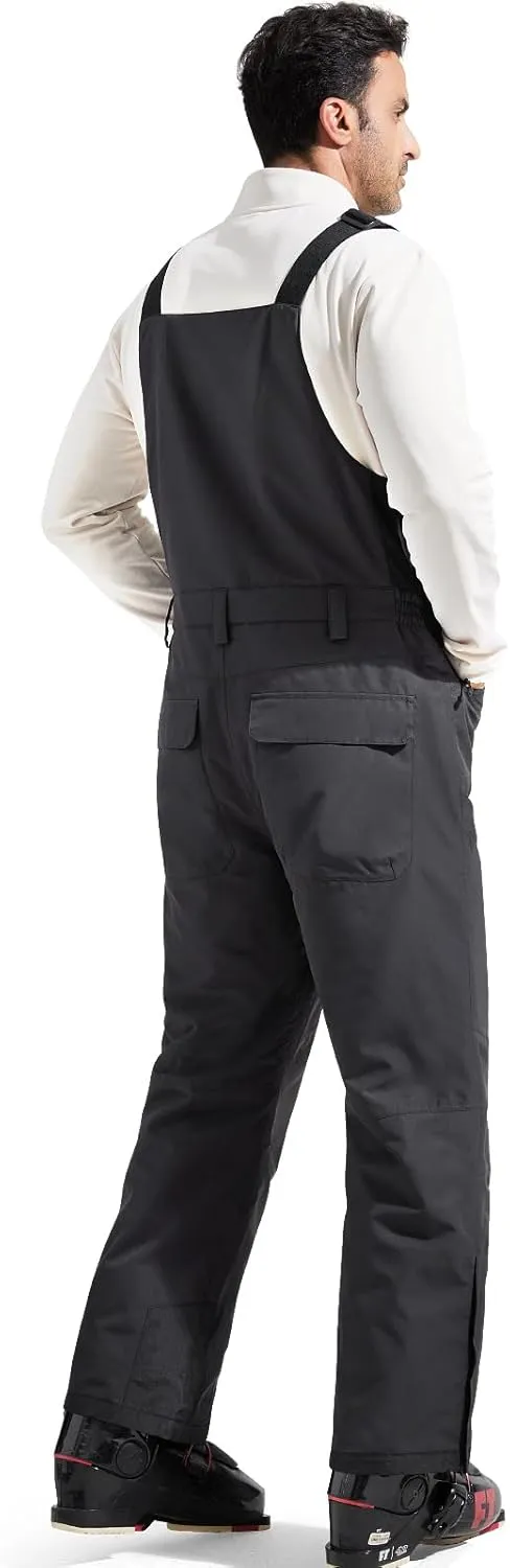 FREE SOLDIER Men's Insulated Waterproof Snow Bibs Ski Overalls