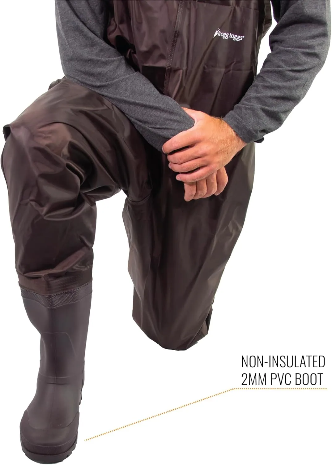 FROGG TOGGS Men's Rana II PVC Waterproof Fishing Bootfoot Chest Wader for Fishing