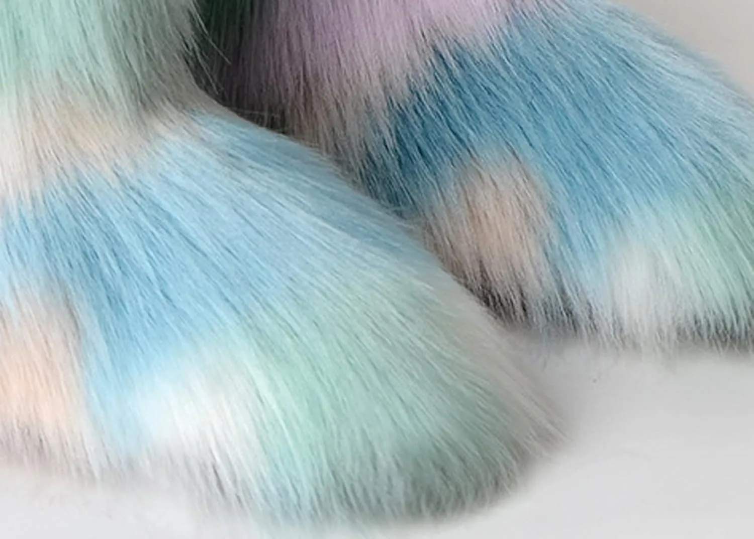 FUNCOS Women's Faux Fur Boots Mid-Calf Winter Furry Fuzzy Rave Boots Cosplay Costume