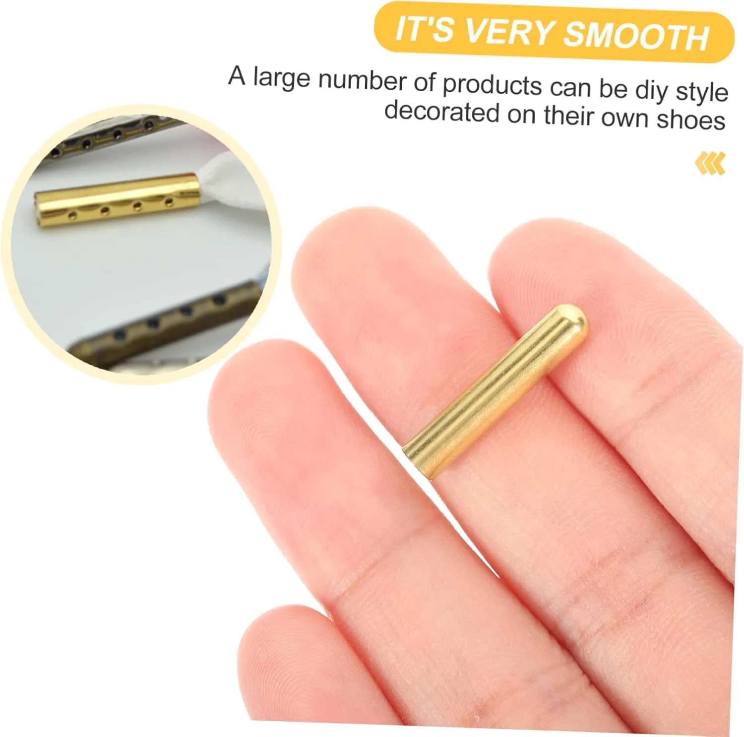 GALPADA 60 Pcs Metal Button Charms for Bubble Slides Shoelace Repair Aglets Gibits Shoelace Replacement Tips