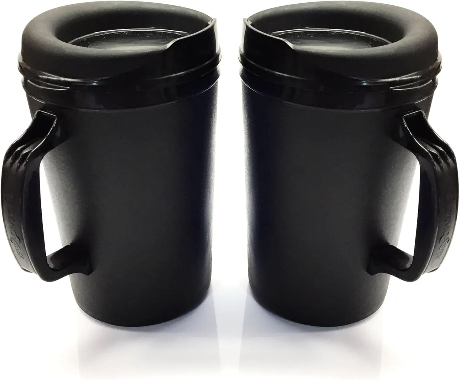 GAMA Electronics Thermoserv 20oz Insulated Travel Mug Classic Gas Station Design (Black/Black 2 Pack)