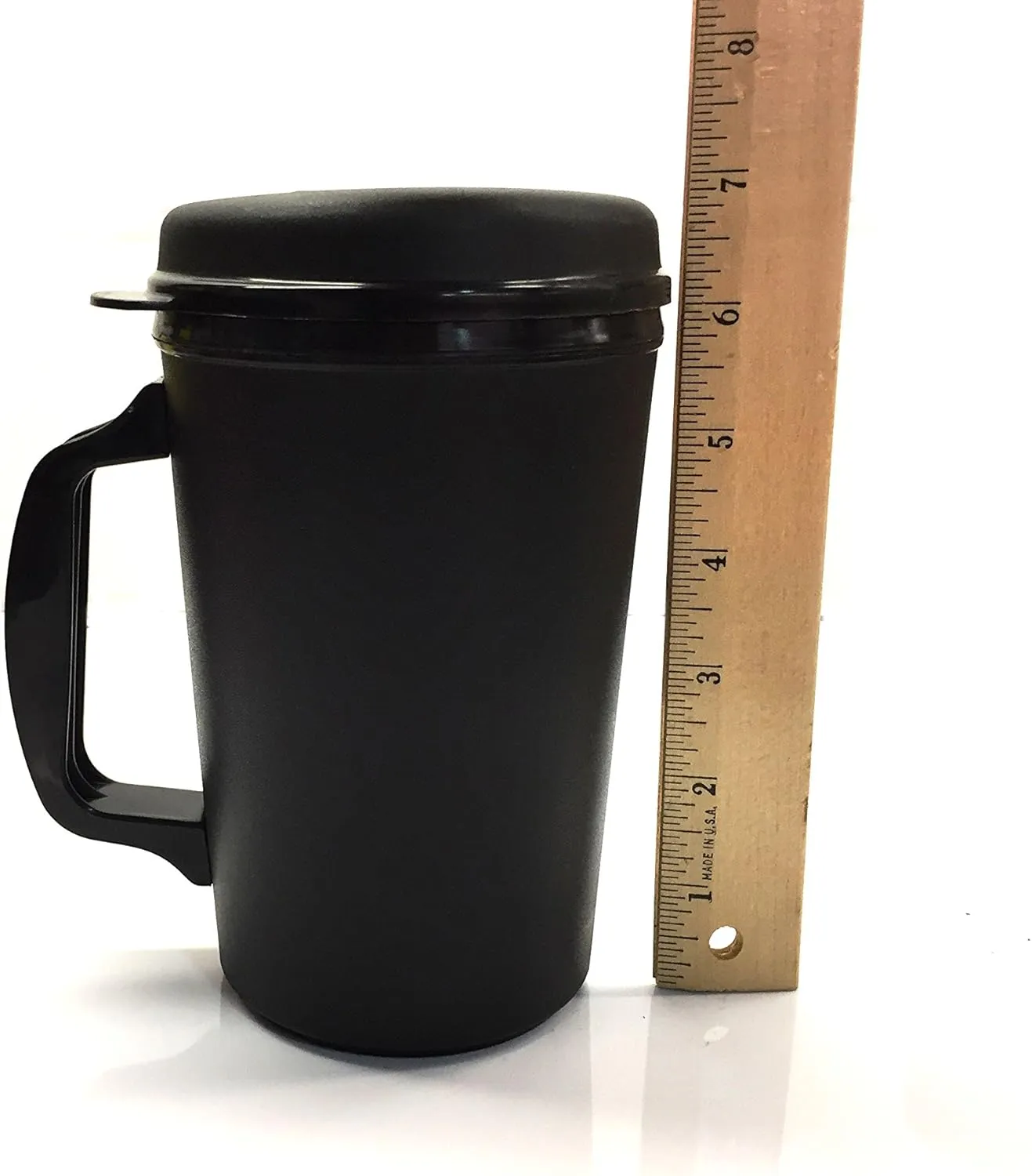 GAMA Electronics Thermoserv 20oz Insulated Travel Mug Classic Gas Station Design (Black/Black 2 Pack)