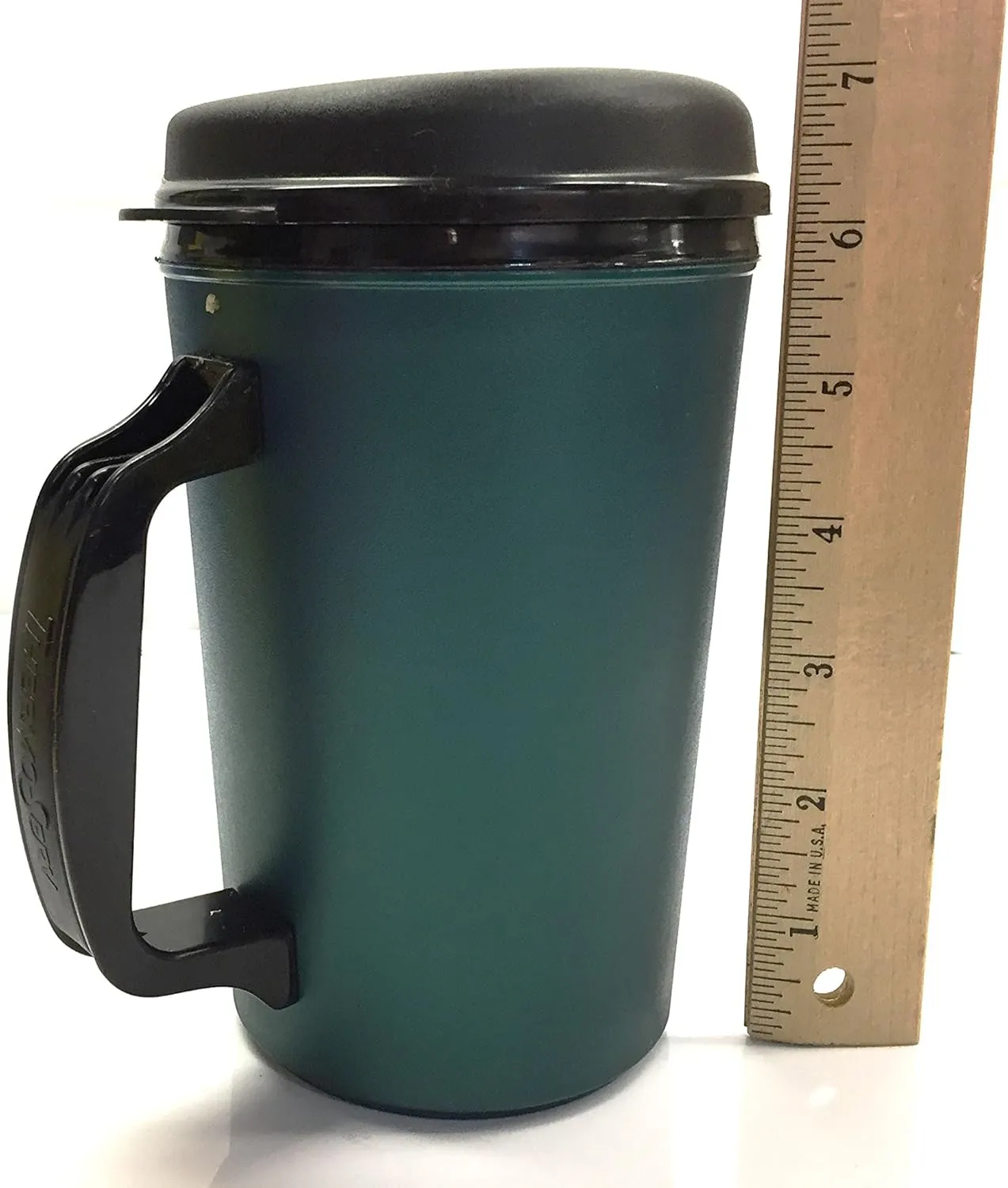 GAMA Electronics Thermoserv 20oz Insulated Travel Mug Classic Gas Station Design (Black/Green 2 Pack)