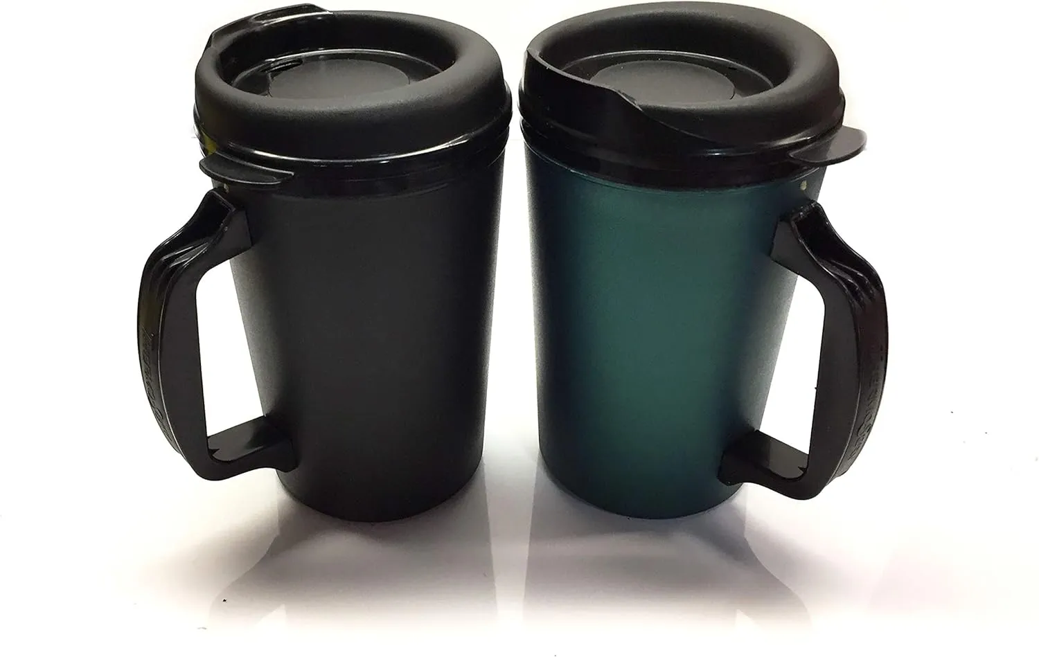 GAMA Electronics Thermoserv 20oz Insulated Travel Mug Classic Gas Station Design (Black/Green 2 Pack)