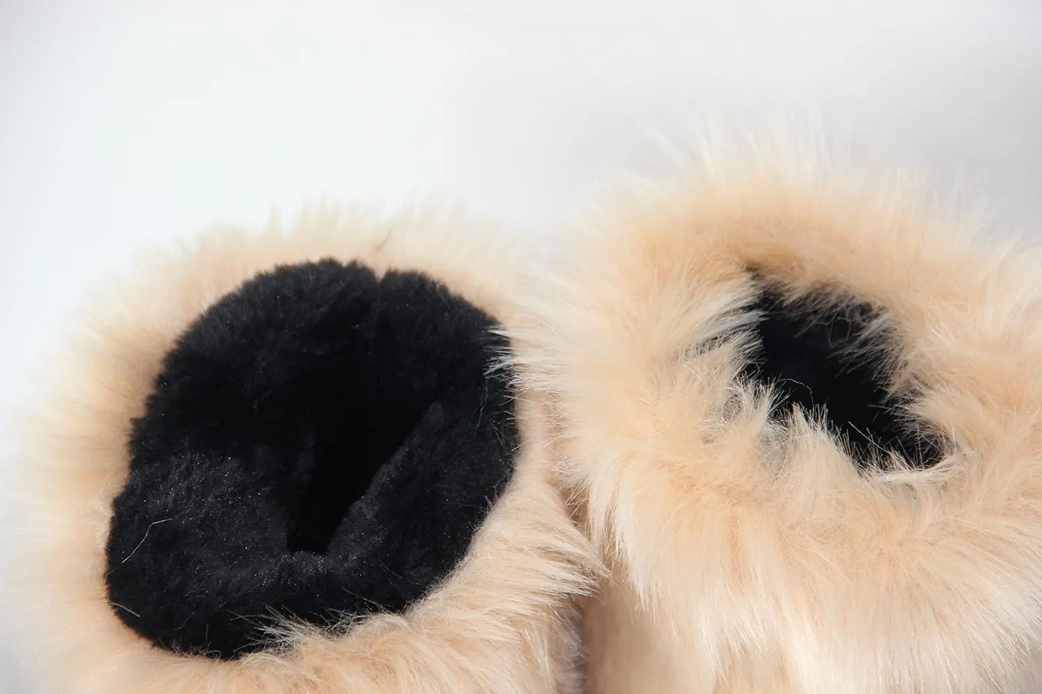 Gegefur Women's Faux fur Boot Furry Fluffy Short Snow Boot Mid-Calf Boots Warm Comfortable Outdoor Flat Shoes