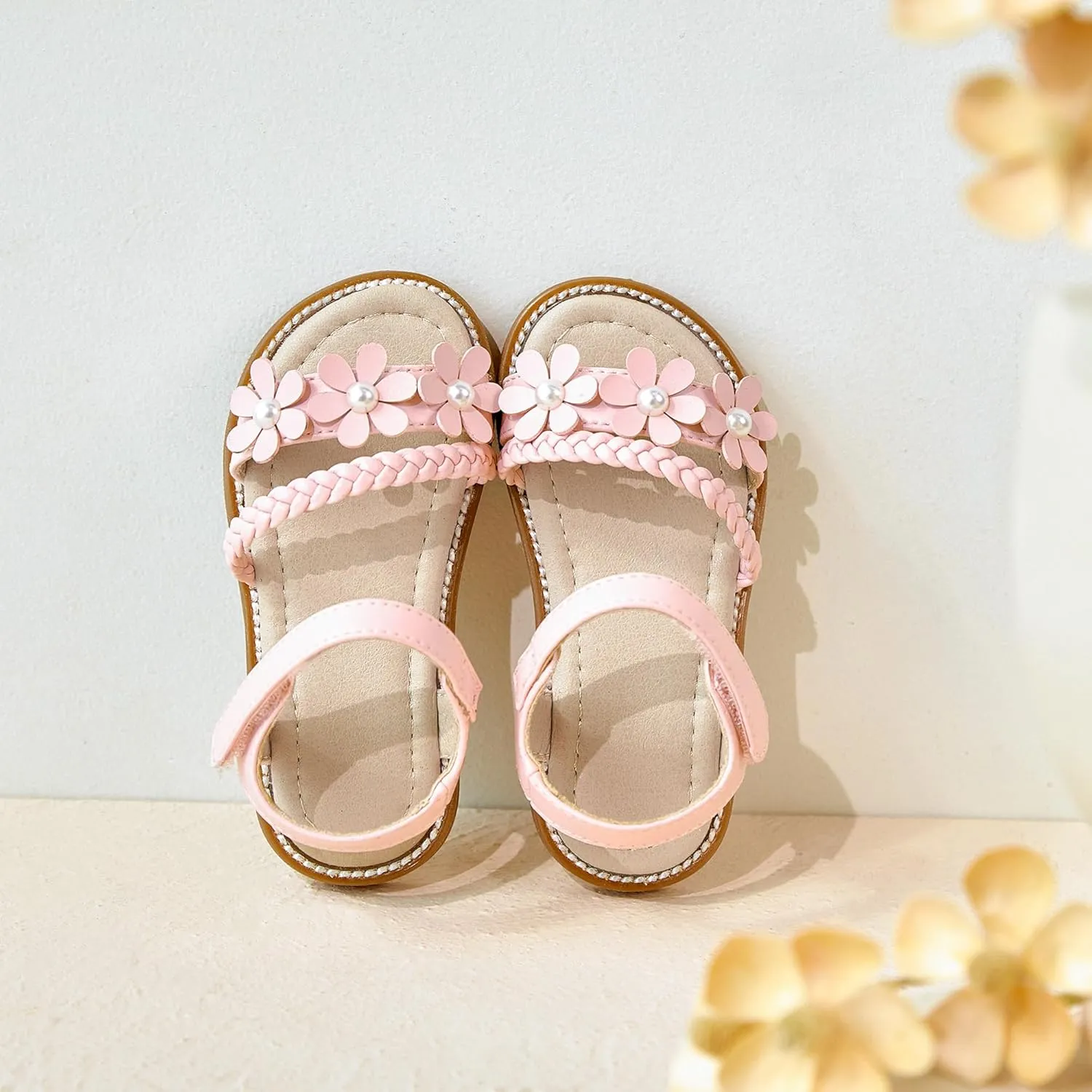 GINFIVE Toddler Girls Sandals Little Girls Kids Summer Shoes Toddler Sandals