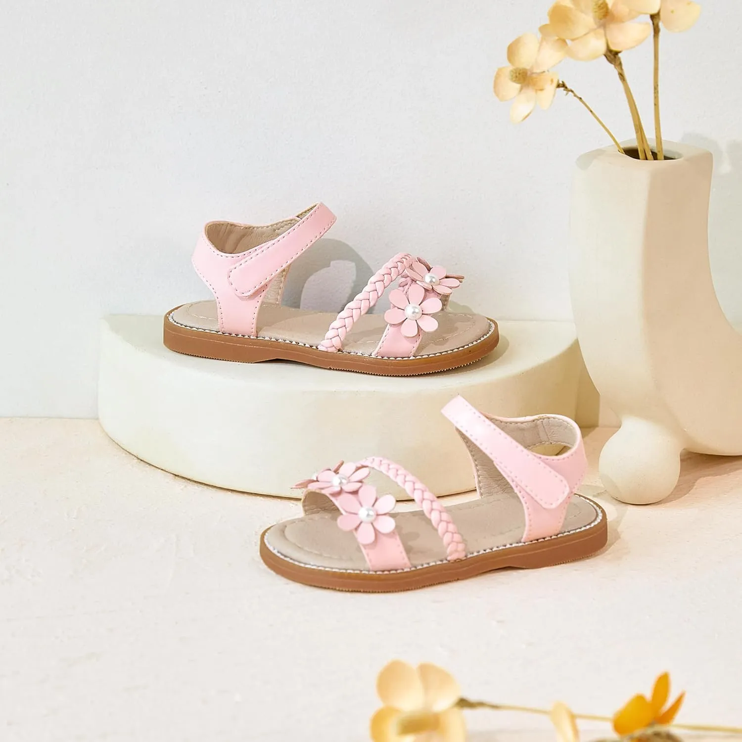 GINFIVE Toddler Girls Sandals Little Girls Kids Summer Shoes Toddler Sandals