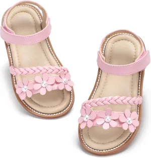 GINFIVE Toddler Girls Sandals Little Girls Kids Summer Shoes Toddler Sandals