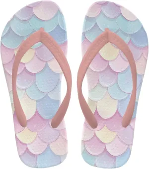 Girl's Flip Flops Kid's Non-Slip Sole Quick Drying Beach Slippers Slide Sandals Pink Straps
