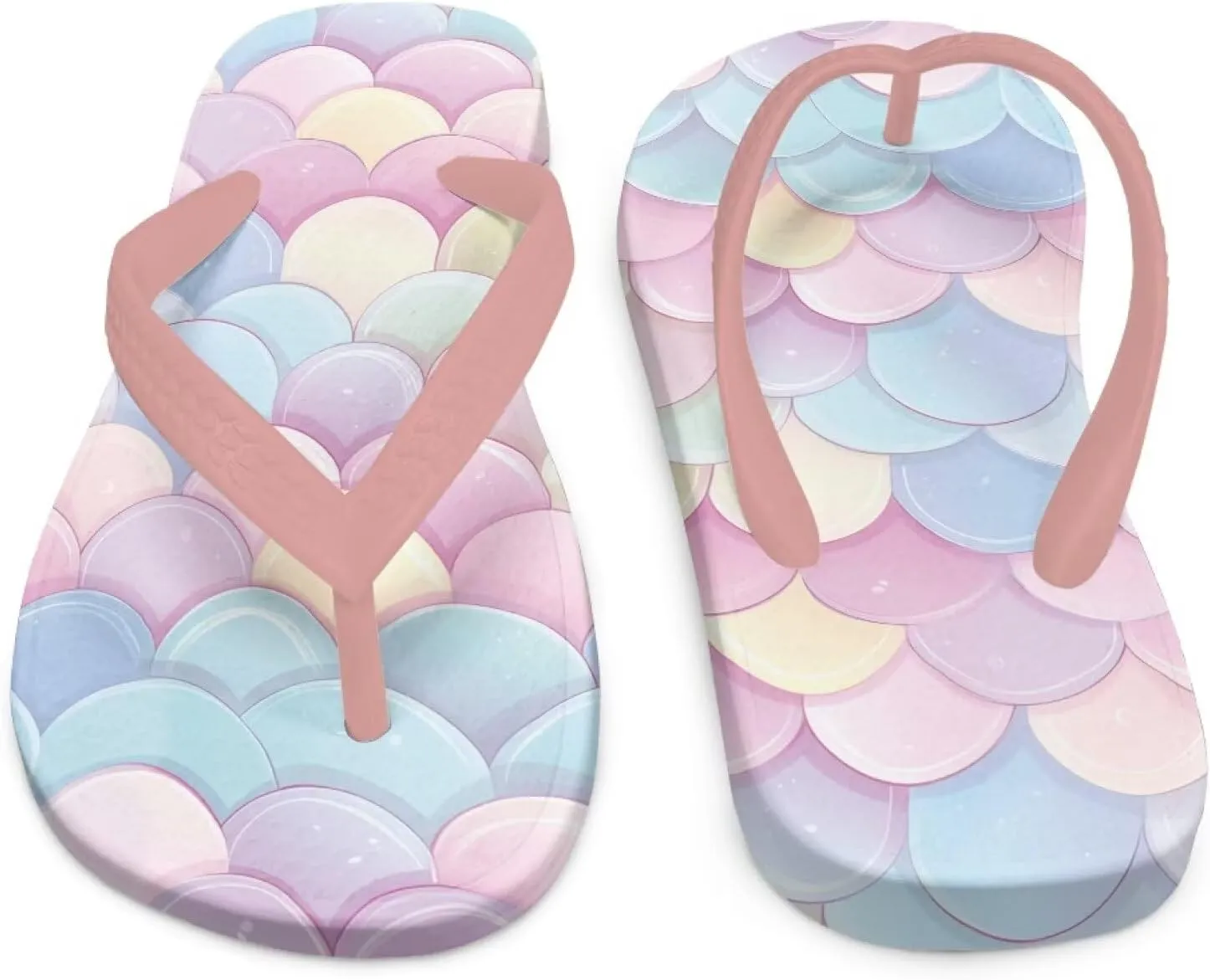 Girl's Flip Flops Kid's Non-Slip Sole Quick Drying Beach Slippers Slide Sandals Pink Straps