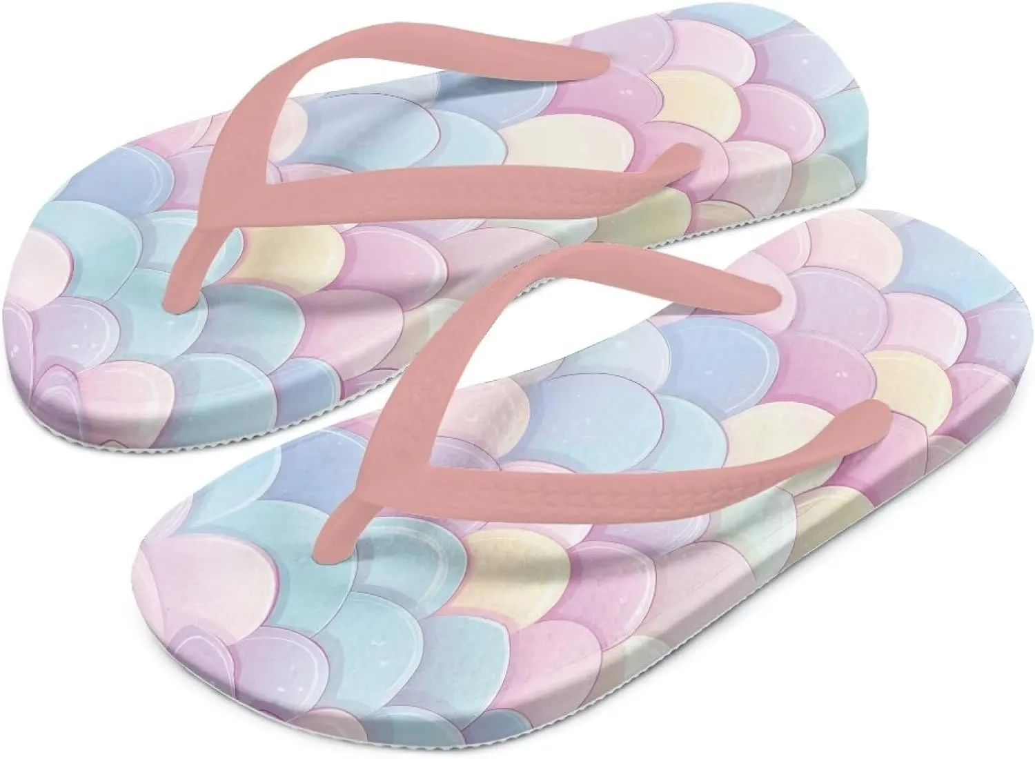 Girl's Flip Flops Kid's Non-Slip Sole Quick Drying Beach Slippers Slide Sandals Pink Straps