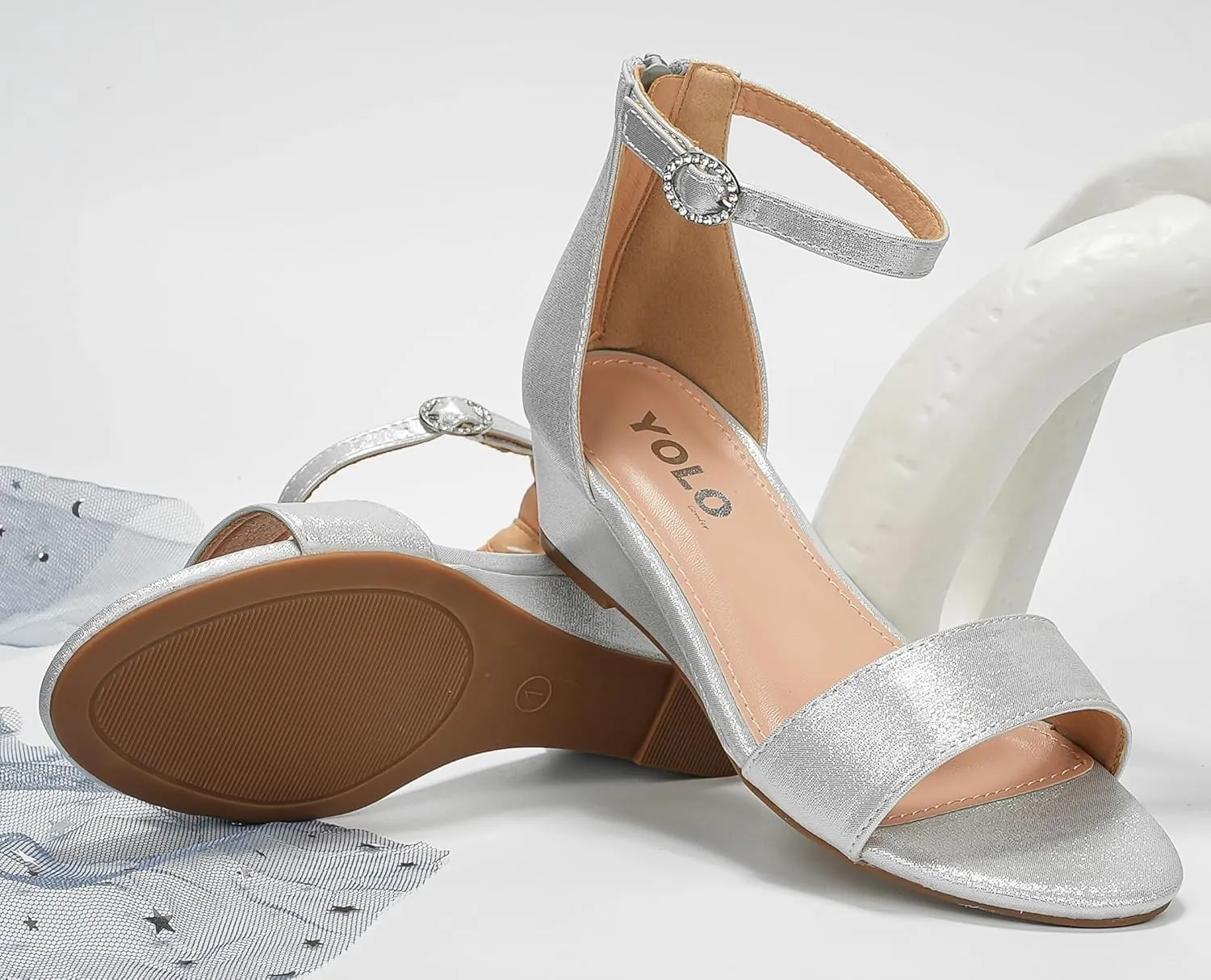 Girls High Heels Sandal for Girls Open Toe Ankle Buckle Strap Dress Shoes for Little Big Kids in Wedding Party Block Chunky Pump Sandals Chunky Pump Sandals