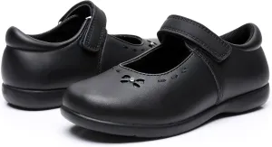 Girls Mary Jane Shoes, School Uniform Black Flat Dress Shoes(Toddler/Little Kid/Big Kid)