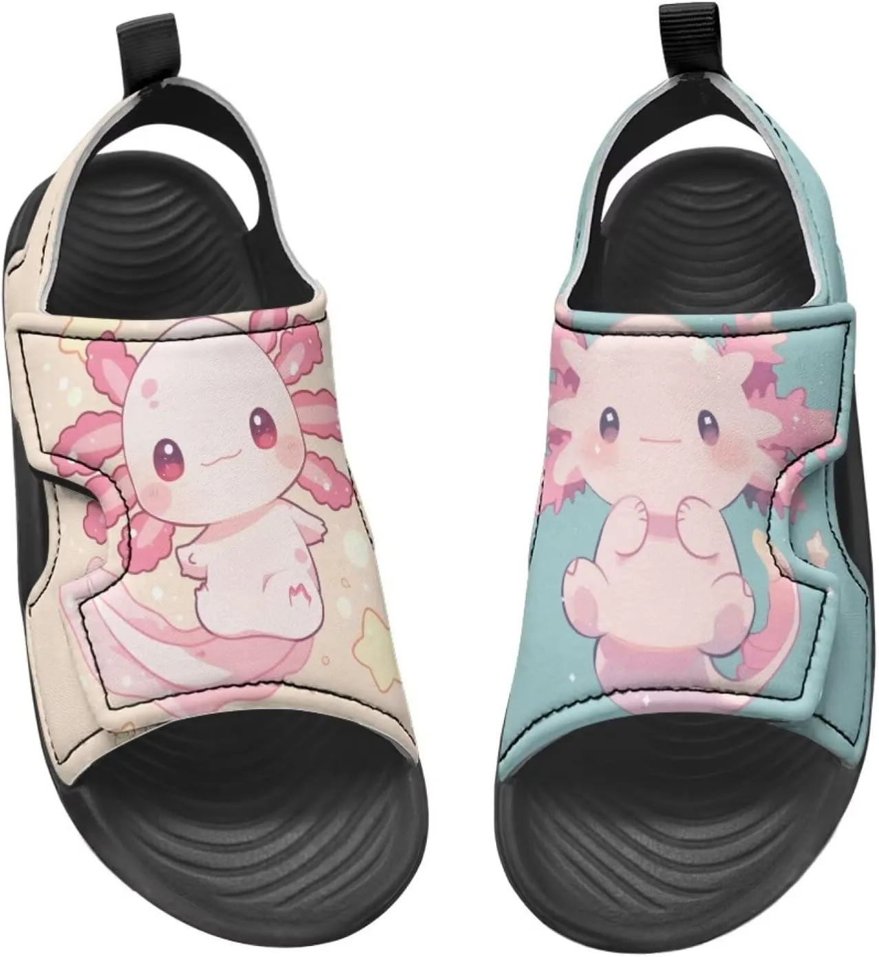 Girls Pink Axolotl Sandals Fashion Mushroom Pool Water Shoes Open Toe Outdoor Summer Hiking Athletic Sandals for Toddler Kids