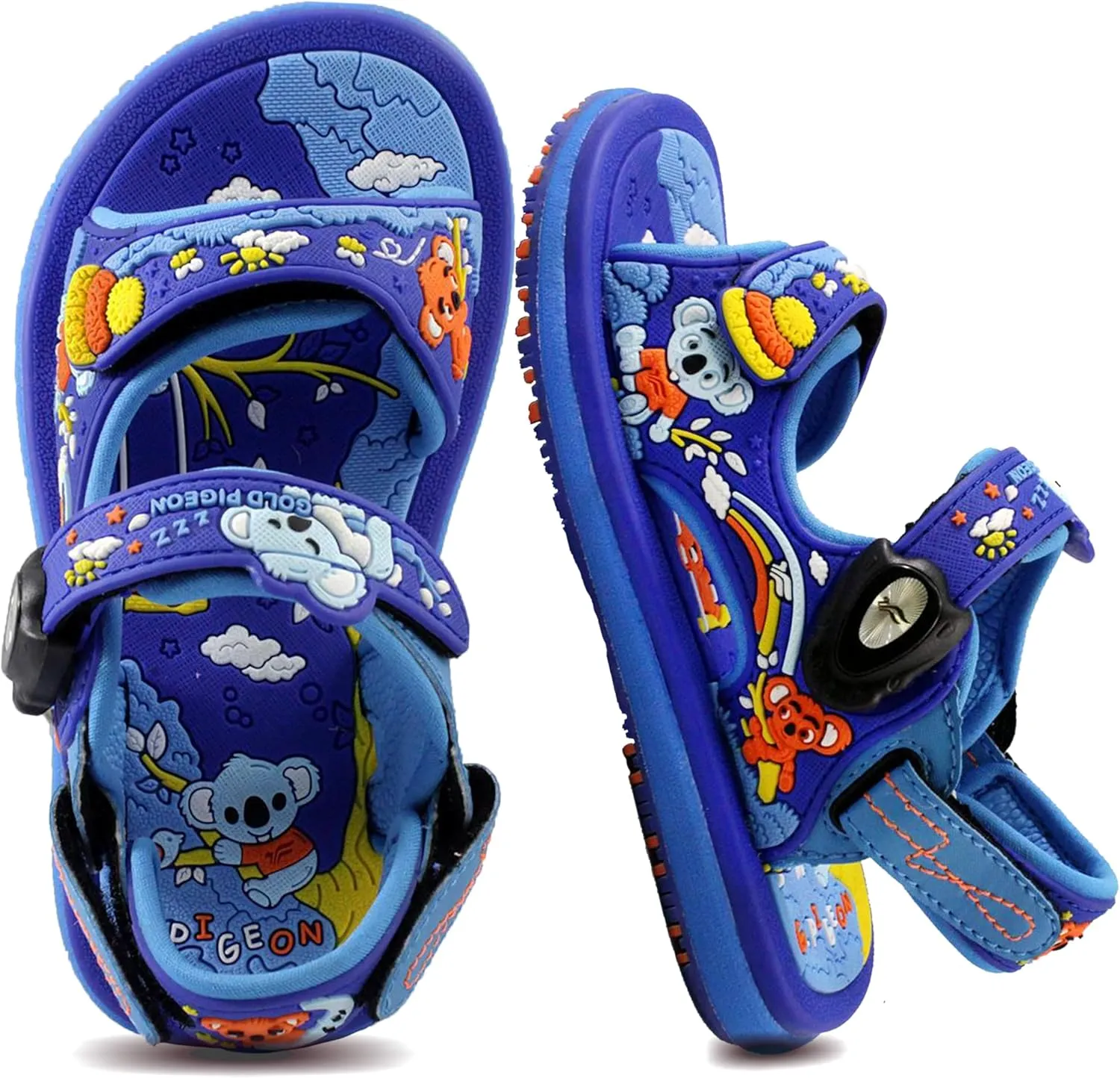 Gold Pigeon Shoes KIDS Easy Snap Lock Outdoor/Water Sandals & Slides. Adjustable Straps