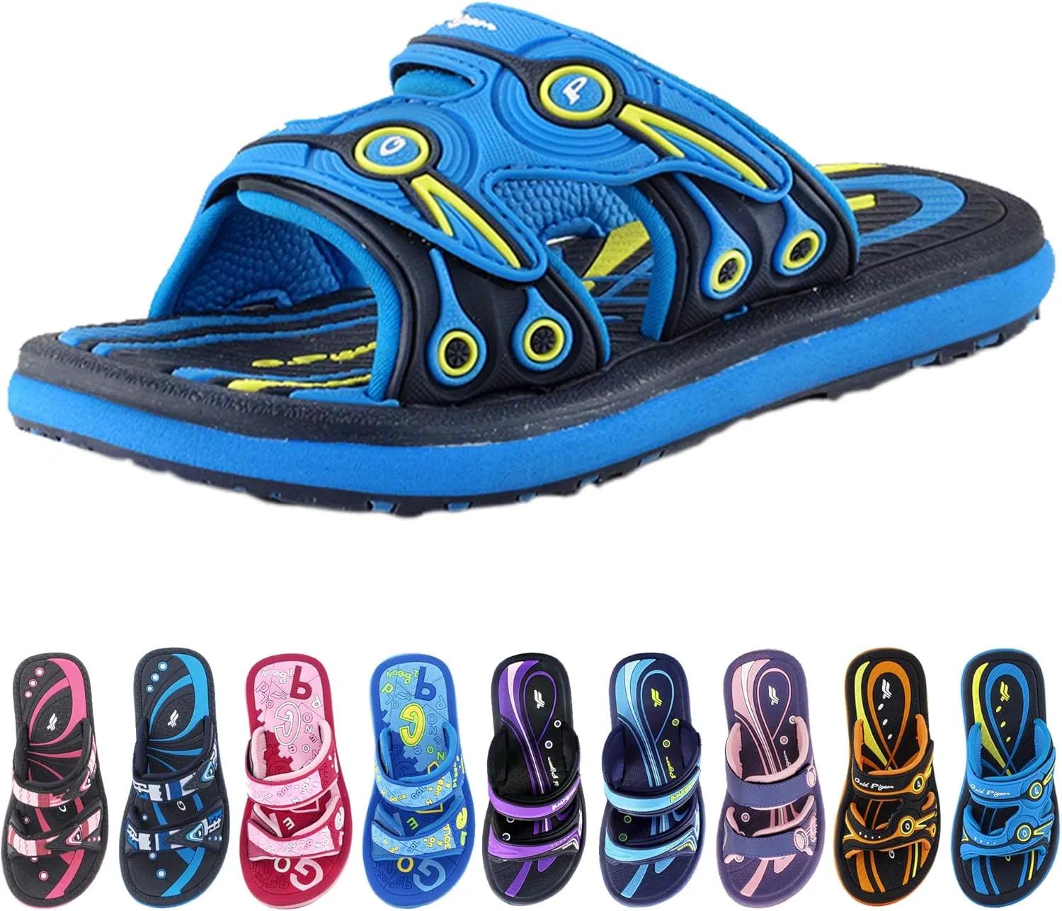 Gold Pigeon Shoes KIDS Easy Snap Lock Outdoor/Water Sandals & Slides. Adjustable Straps