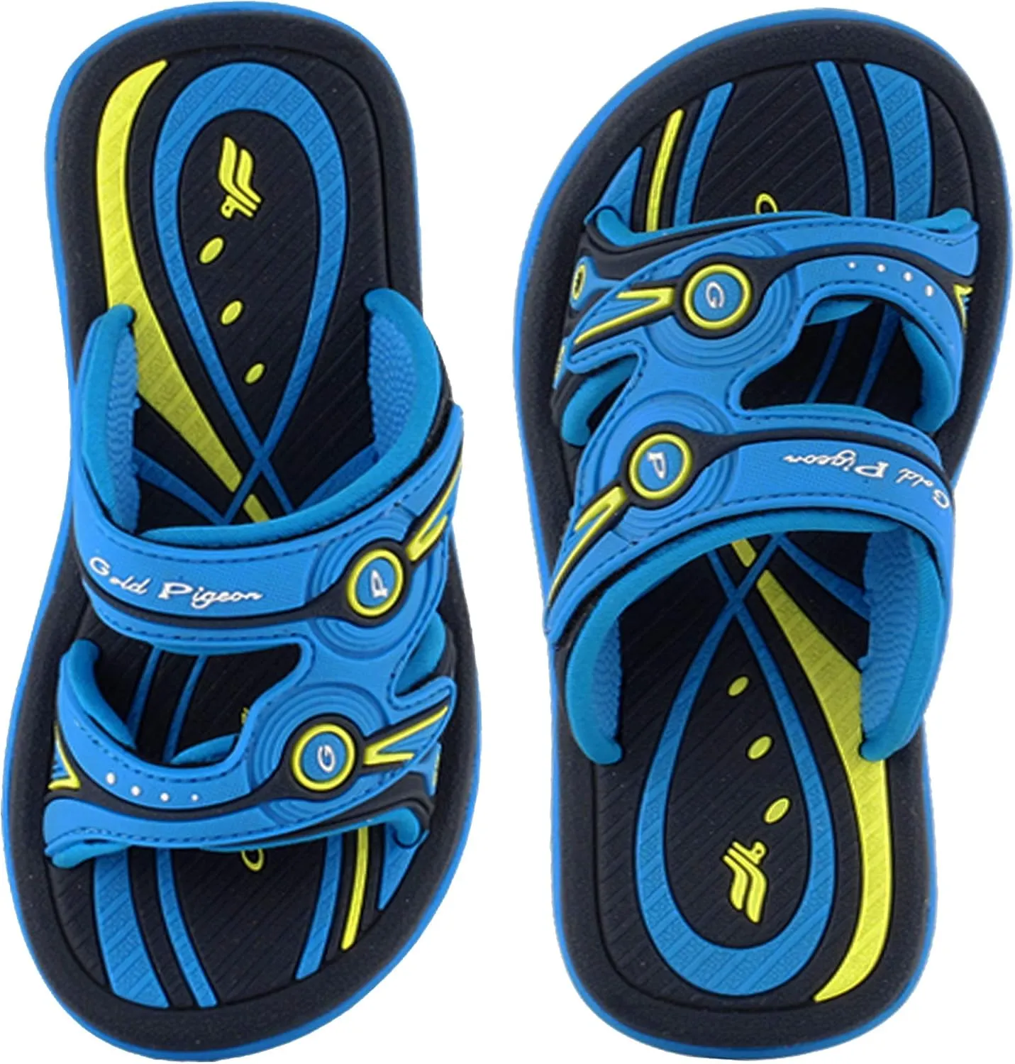 Gold Pigeon Shoes KIDS Easy Snap Lock Outdoor/Water Sandals & Slides. Adjustable Straps
