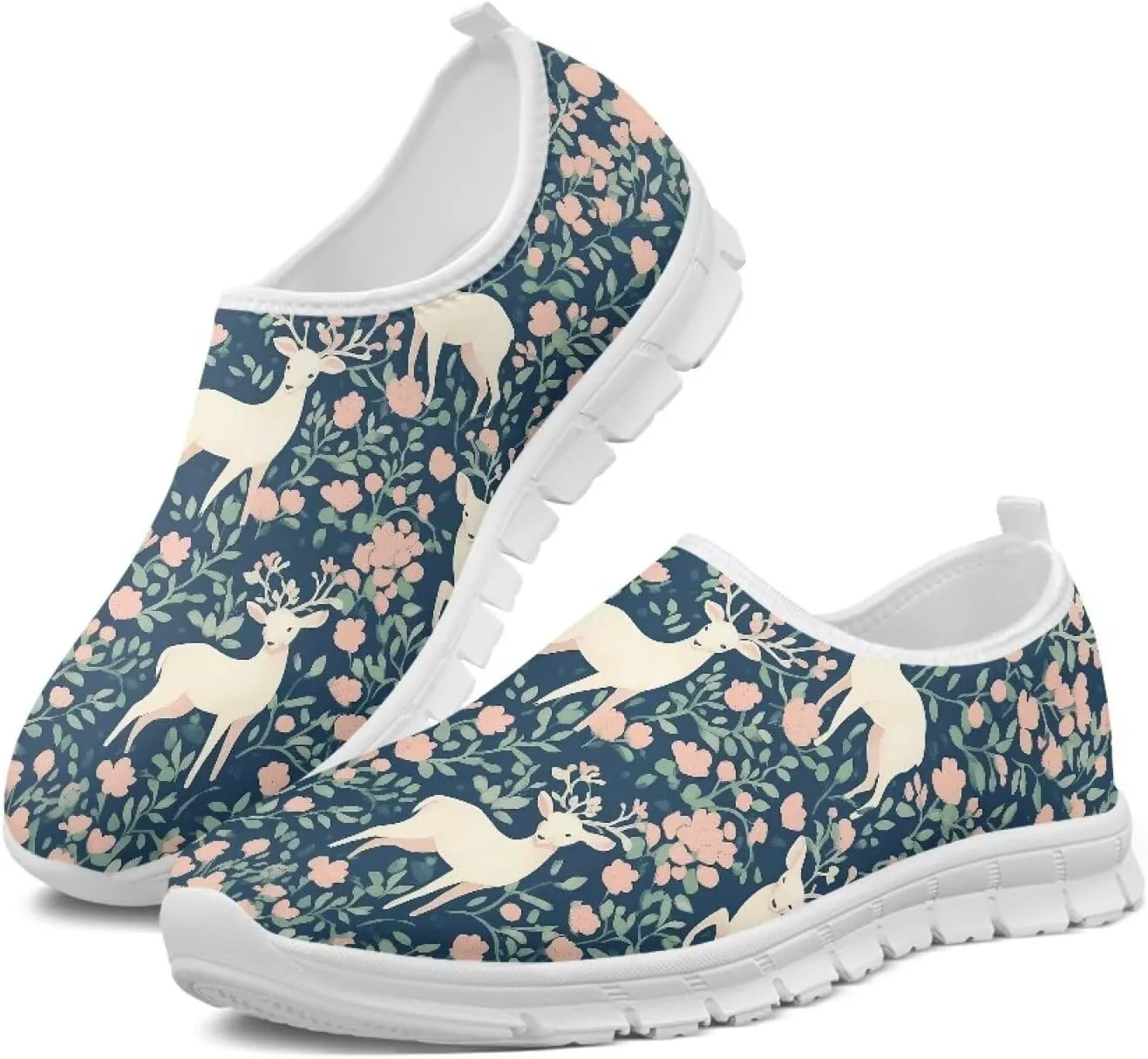GOSTONG Womens Sneakers Breathable Mesh Fall Athletic Shoes Lightweight Non Slip Outdoor Gym Running Shoes White US 5.5-11.5