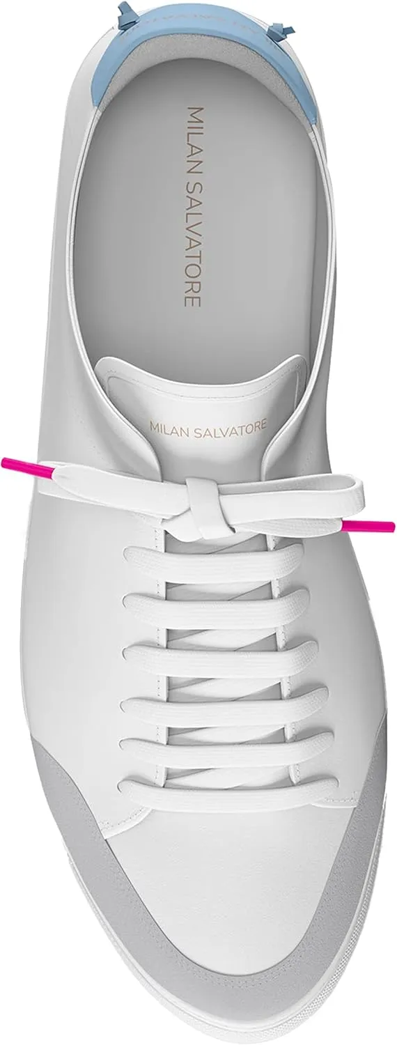 Handmade Women's Azurro Everyday Sneaker | Azurro Sneakers Shoes for Women - Classic Premium Italian Leather Walking & Casual Fashion Sneakers with Comfort Lace Up for Girls