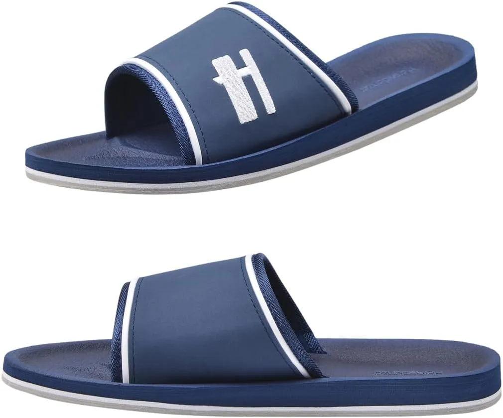 Harssidanzar Mens Slide Sandals Open Toe Sandals with Soft Lightweight Arch Support Footbed KM231US