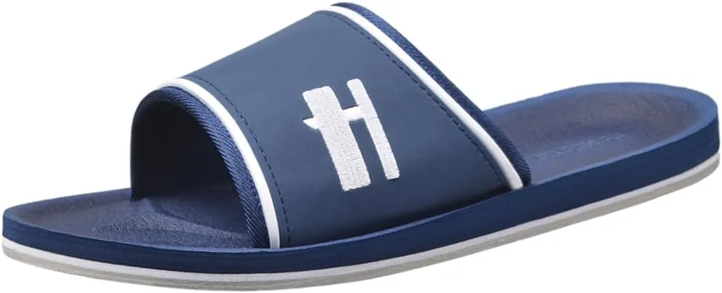 Harssidanzar Mens Slide Sandals Open Toe Sandals with Soft Lightweight Arch Support Footbed KM231US