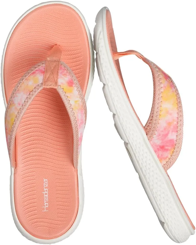 Harssidanzar Womens Flip Flops Comfort Thong Sandals for Beach HL204US