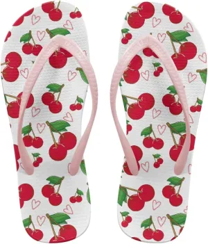 Hawaii Fruit Flip Flops Yoga Sandals for Women Memory Foam Footbed Summer Slippers Non Slip Beach Rubber Shower Shoes Outdoor Indoor Slipper Shoe